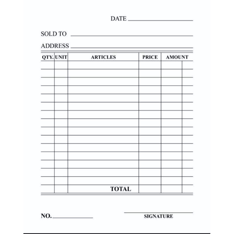 GENERIC CARBONIZED FORMS RECEIPT | Shopee Philippines