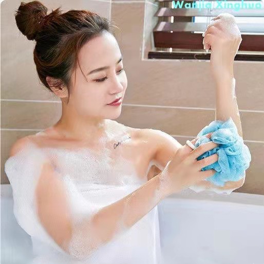 3pcs/Set Exfoliating Loofa Back Strap Scrubber Shower Body Sponge Bath