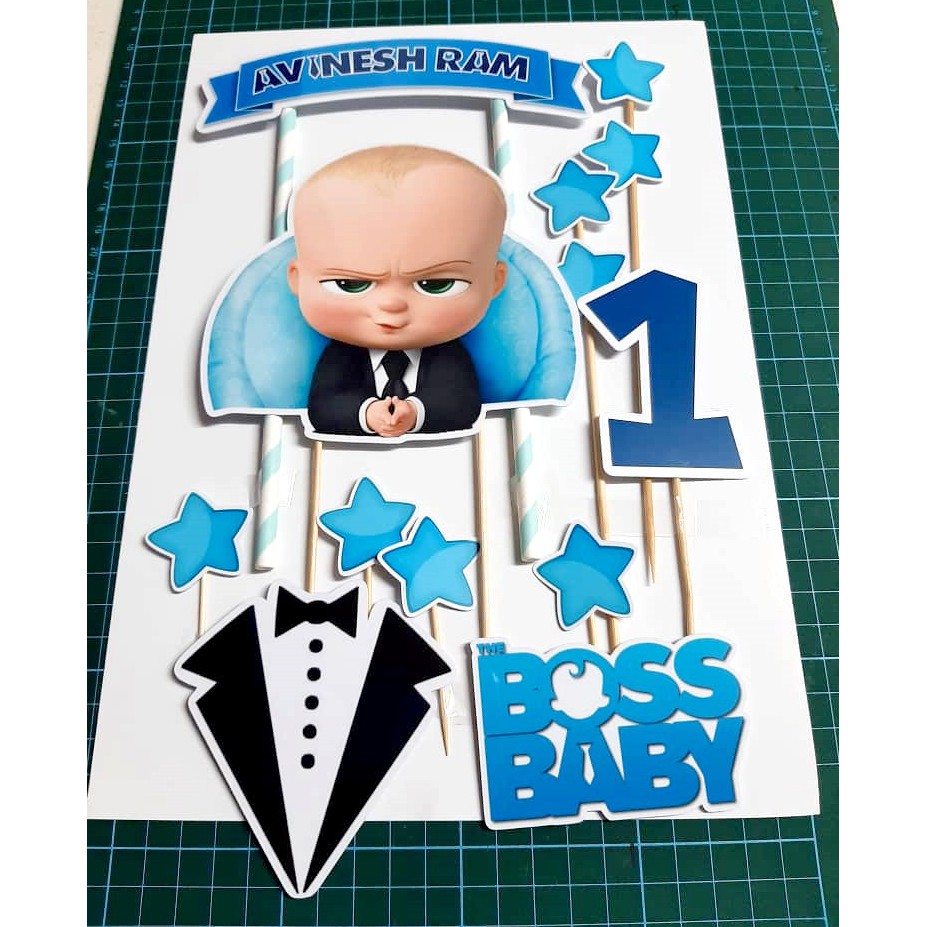 BABYBOSS D02 CUSTOM Cake Topper Happy Birthday Laminated Material ...