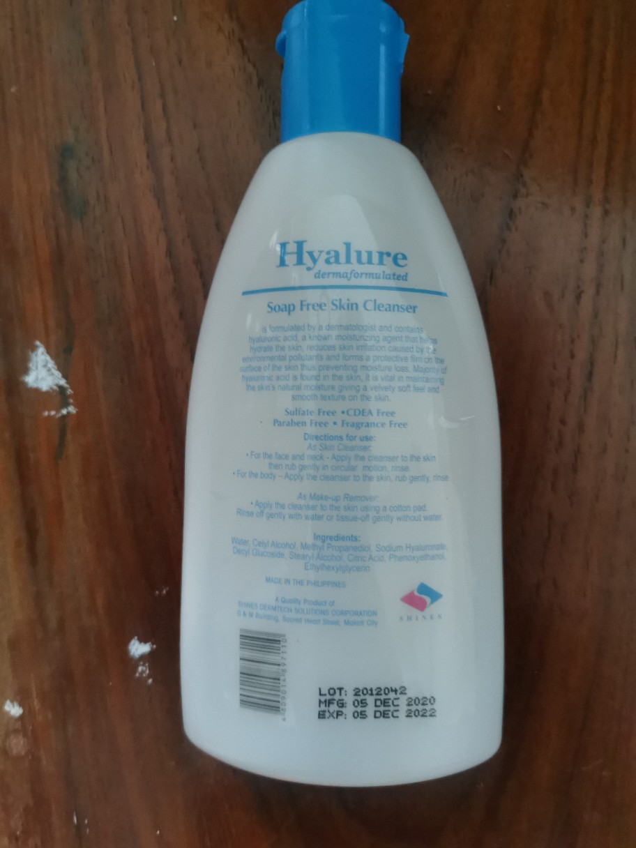 hyalure soap free skin cleanser