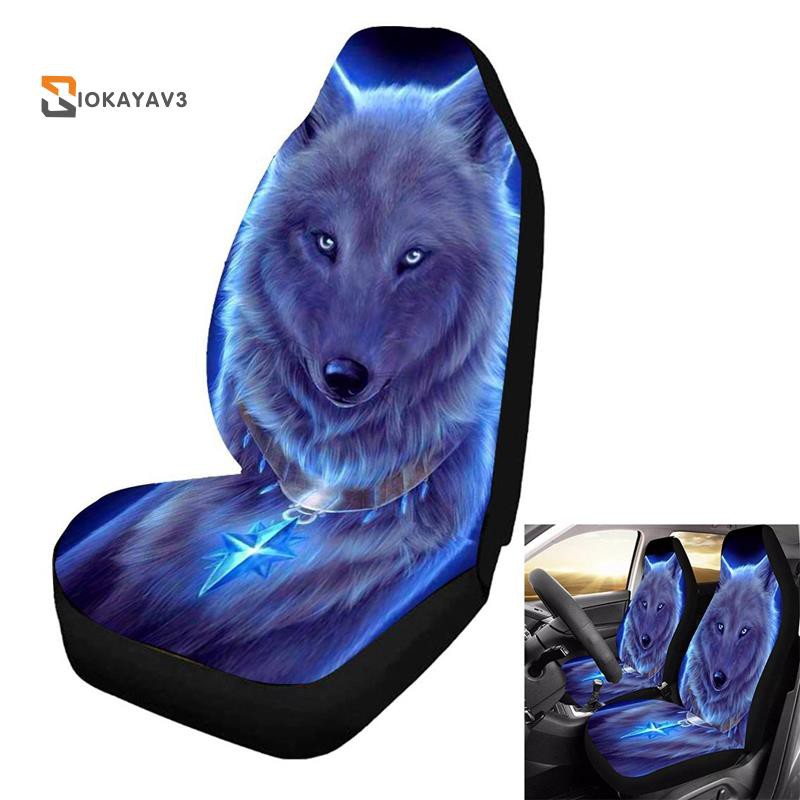 1pcs Universal Car Seat Cover 3d Wolf Printed Polyester Fabric Elastic Auto Cushion Protector For Suv Ee Philippines - Car Seat Covers Wolf Design