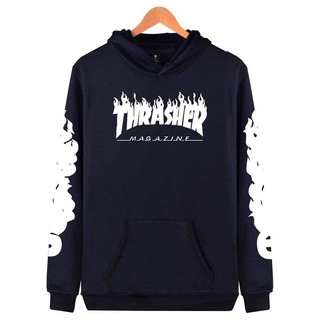 Alimoo Thrasher Men & Women Cotton Hoodie Lovers Unisex Sweatshirt Plus Size 4XL #4