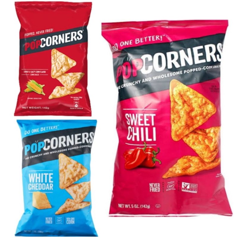 (COD) POPCORNERS CORN CHIPS SWEET CHILI / SWEET SALTY/ WHITE CHEDDAR