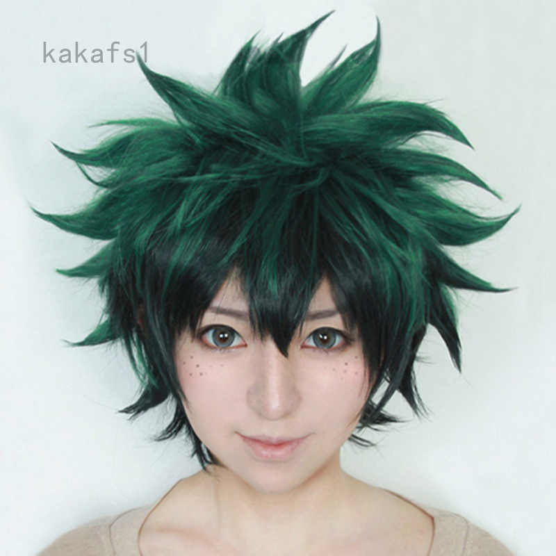 Cosplay Wig Anime My Hero Academia Deku Izuku Midoriya Green Short Wig New Shopee Philippines