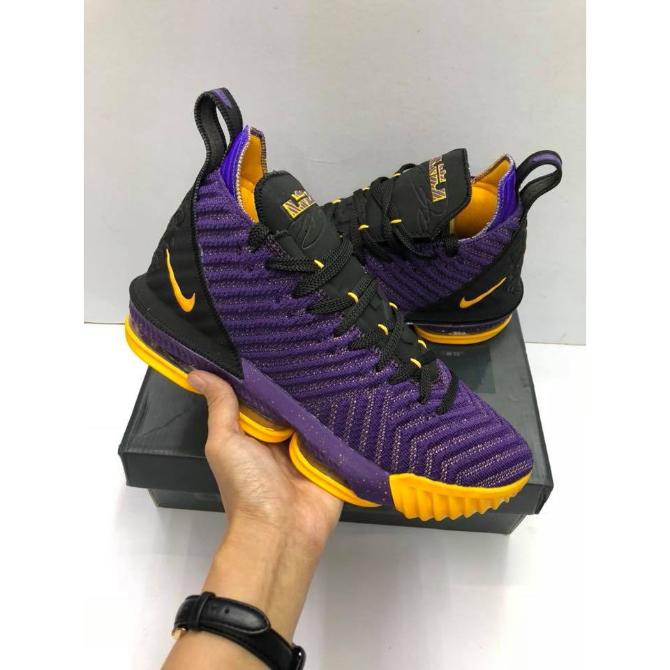purple and yellow lebron 16