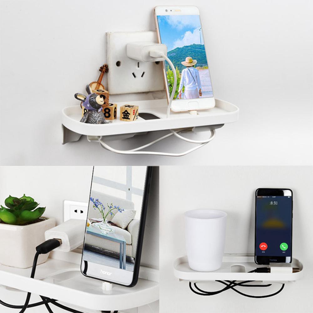 Phone Stand Holder Organizer Rack Minimalist Charging Shelf Plug