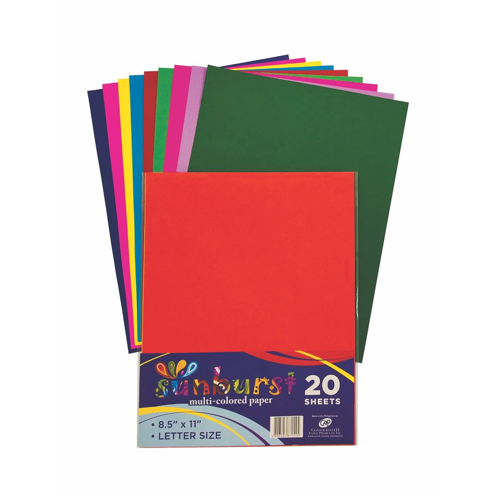 Sunburst Colored Paper 20 PCS | Shopee Philippines