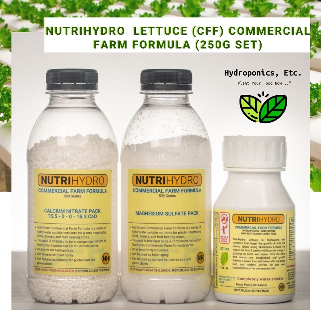 NutriHydro Lettuce (CFF) Commercial Farm Formula (Set Of 250grams ...