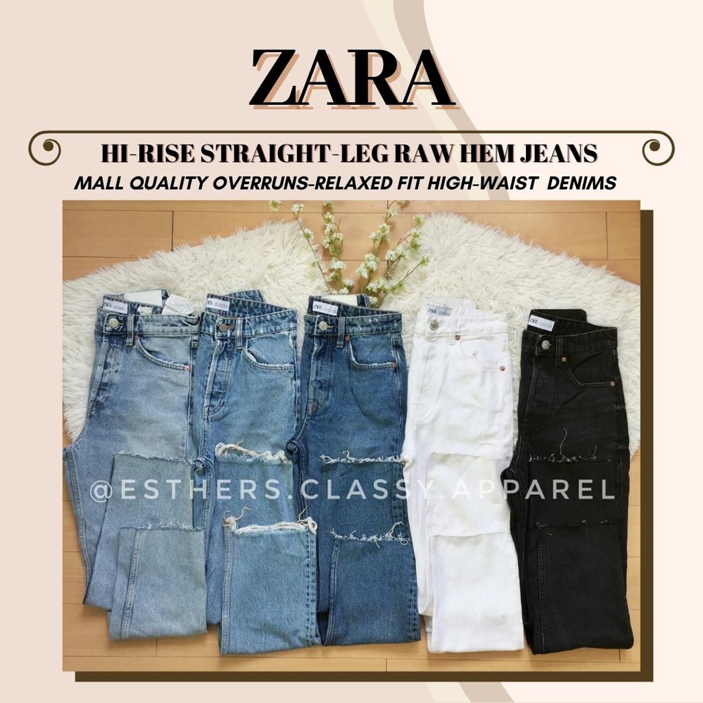 zara raw hem jeans