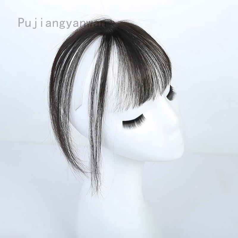 3D Bangs Synthetic Hair Topper Invisible Seamless Thin Neat Air Bangs ...