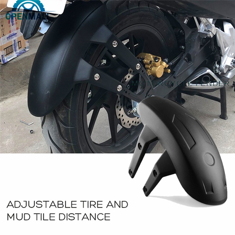 OM Universal Black Plastic Motorcycle Rear Wheel Fender Splash Guard