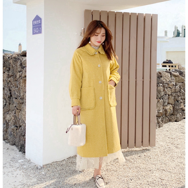 yellow long jacket