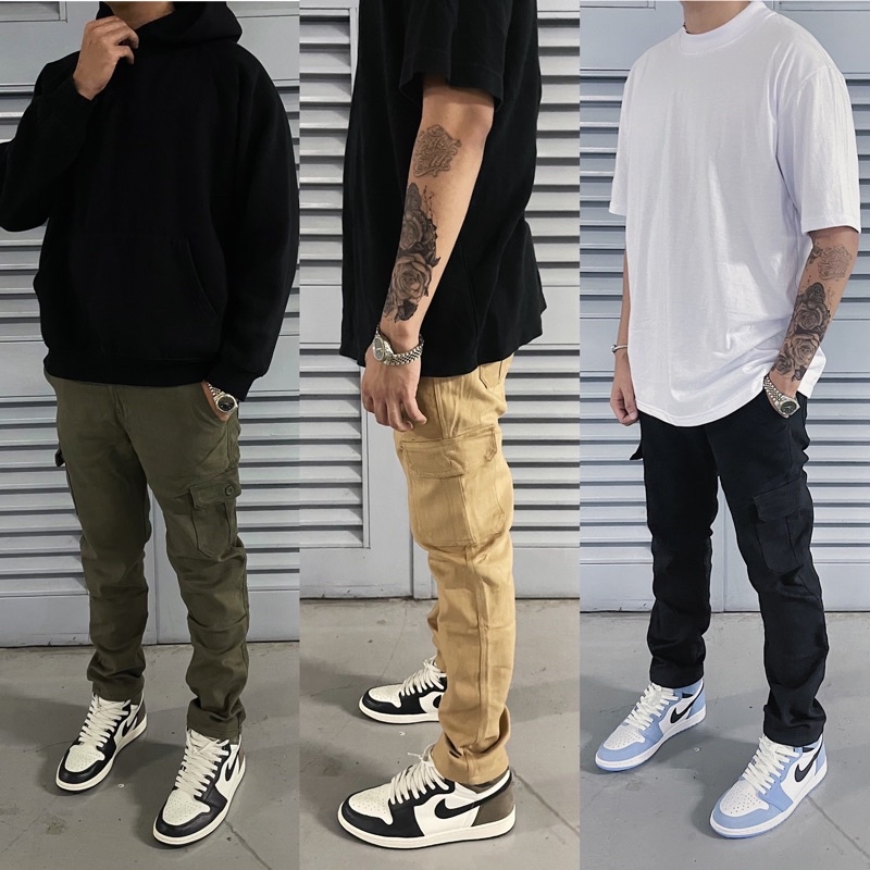 Cargo Pants Plain 6 Pocket Slim fit #6