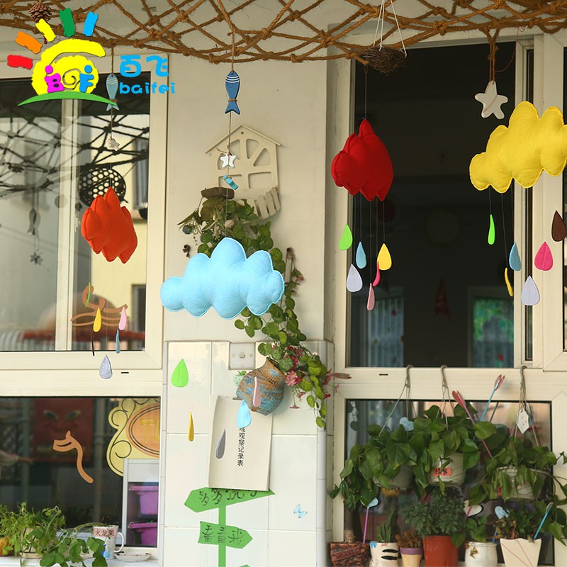 Cartoon 3d Star Moon Classroom Decoration Kids Diy Birthday