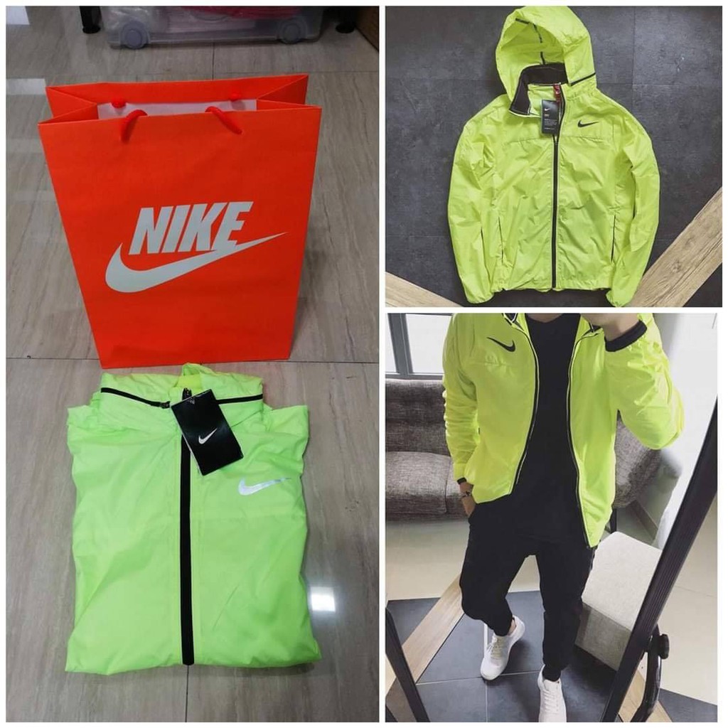 nike lime green windbreaker