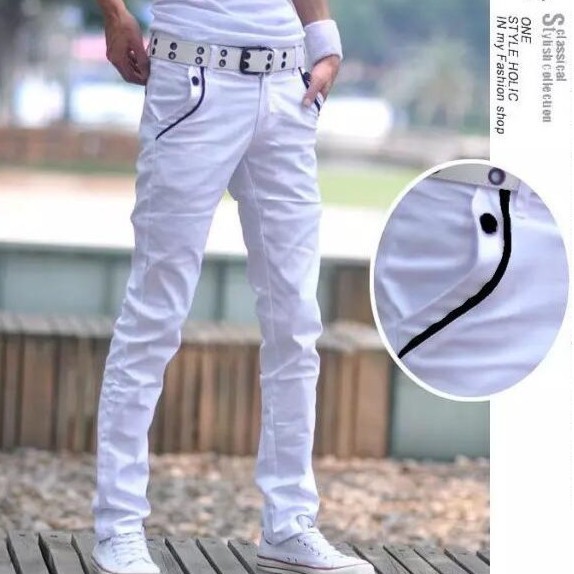 white skinny biker jeans mens