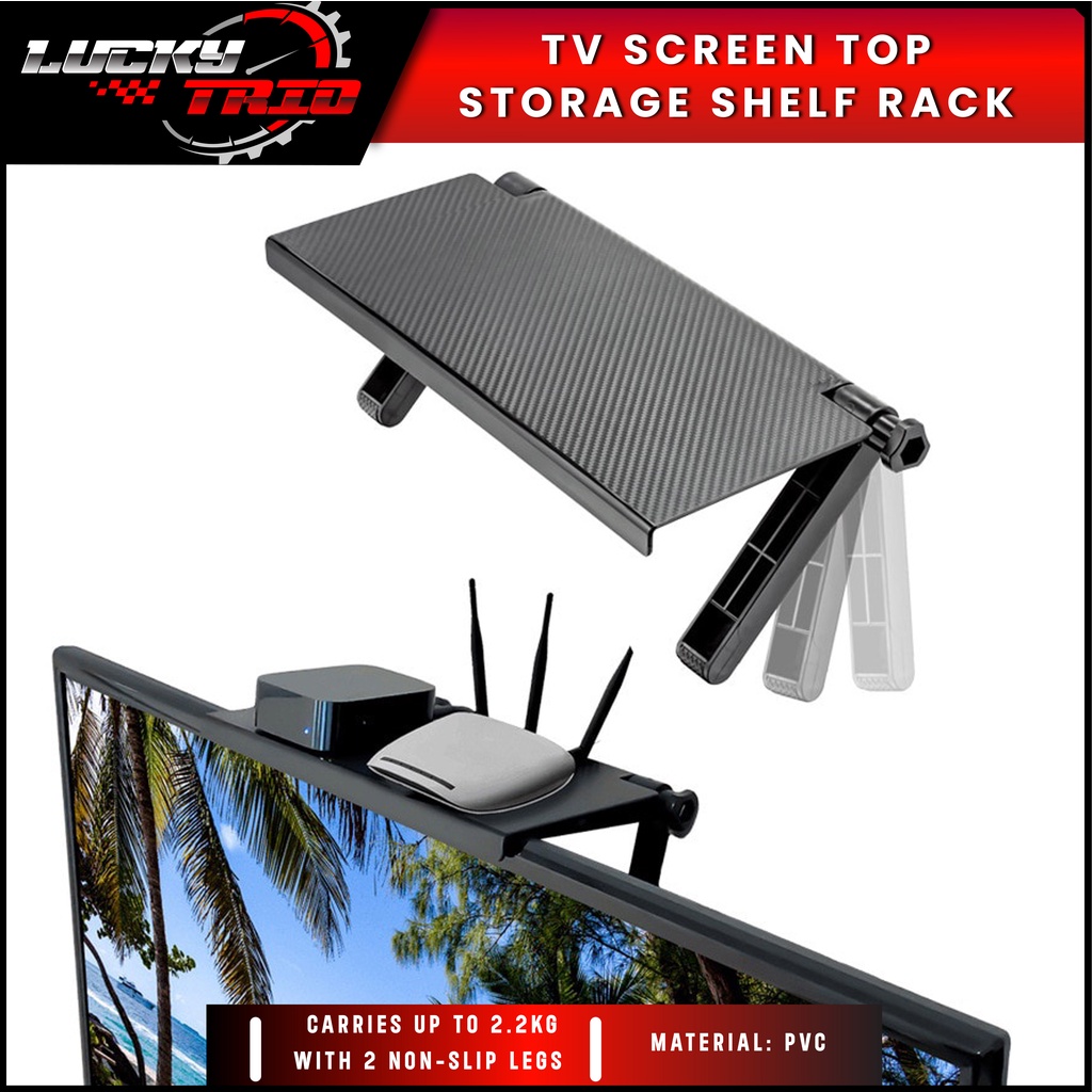 1PC Adjustable TV Screen Top Storage Shelf Rack Holder Computer Monitor