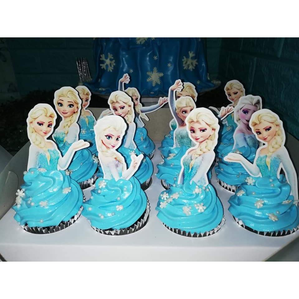  ELSA ANNA AND OLAF  Cupcake Topper 12pcs