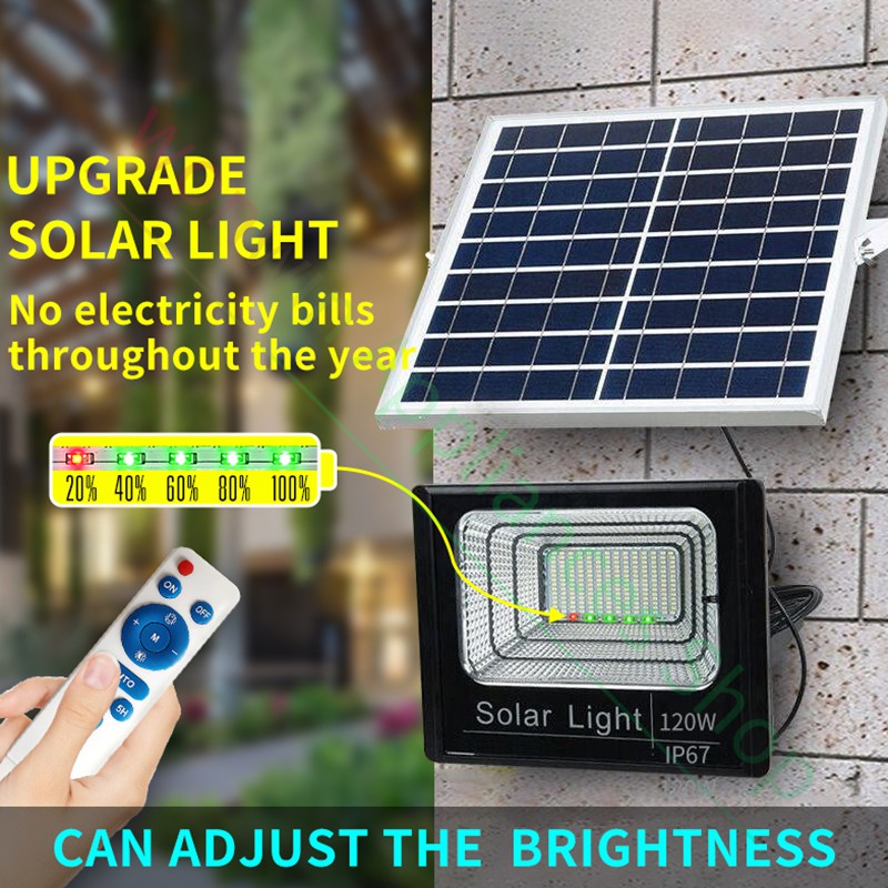 JD solar lights 300W led light Outdoor Light solar Lamp With Remote 25W