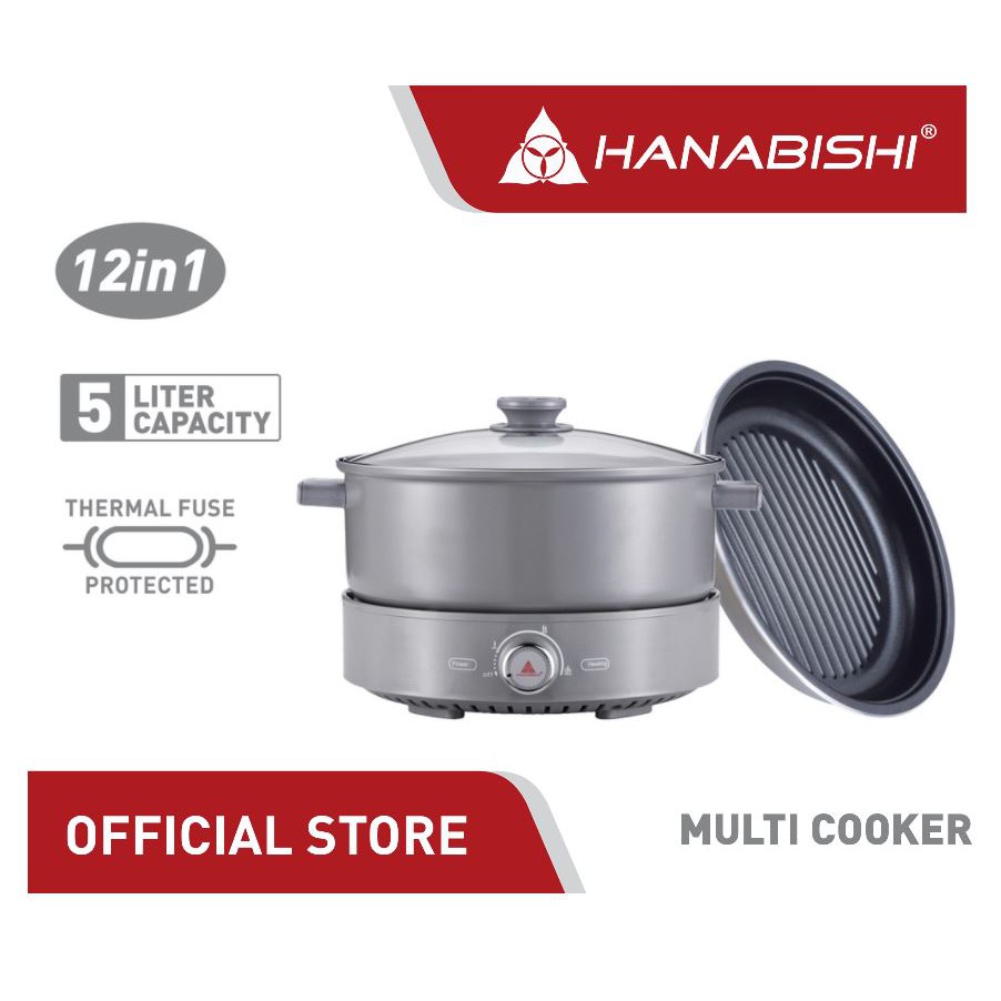 Hanabishi Multi Cooker Griller HMCGRILL50 12 in 1 function Nonstick