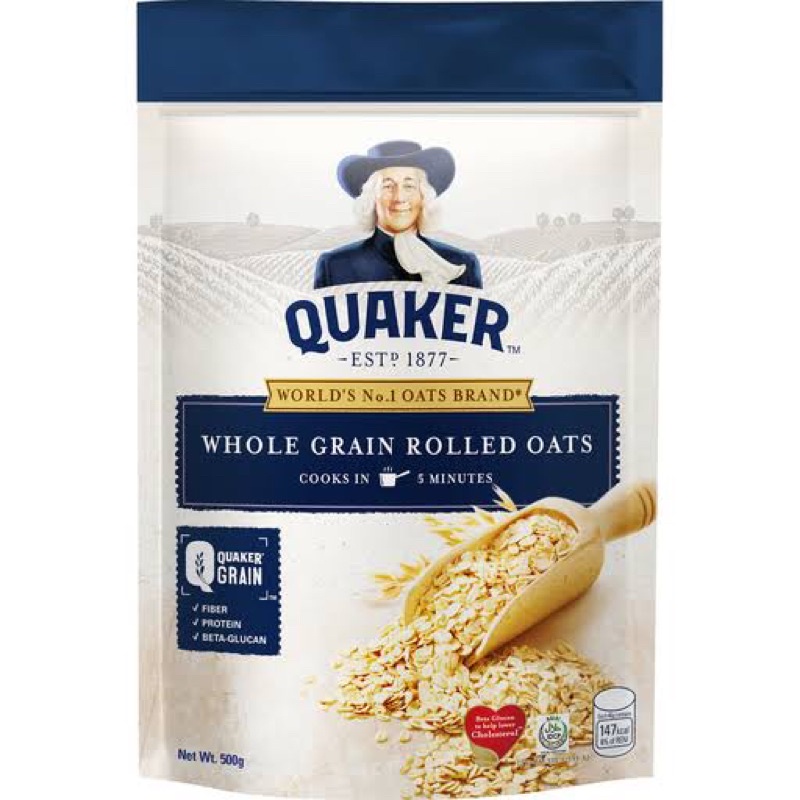 Quaker Oatmeal Whole Grain Rolled Oats 500g Shopee Philippines