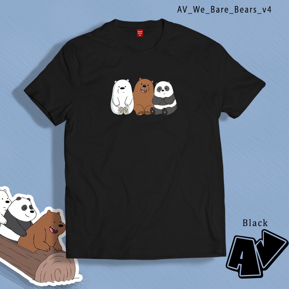 AV merch We Bare Bears tshirt Cartoon Network Grizzly Panda and Ice