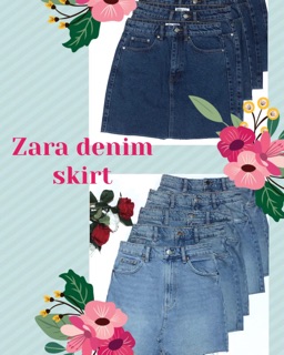 zara trafaluc denim skirt