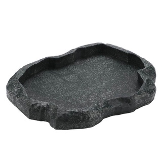 VCG【Big Promotion】Resin Durable Reptile Rock Food and Water Dish Feeder Bowl for Tortoise Lizard