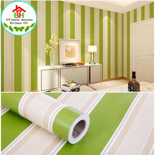 Bhw Wallpaper Stripe Design Pvc Waterproof Adhesive Wall Sticker N2 Shopee Philippines