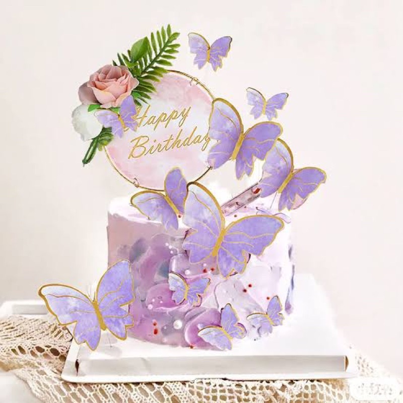 butterfly cake topper cardboard topper | Shopee Philippines