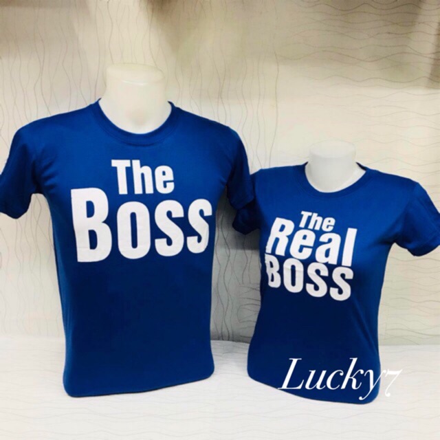 the real boss couple shirt