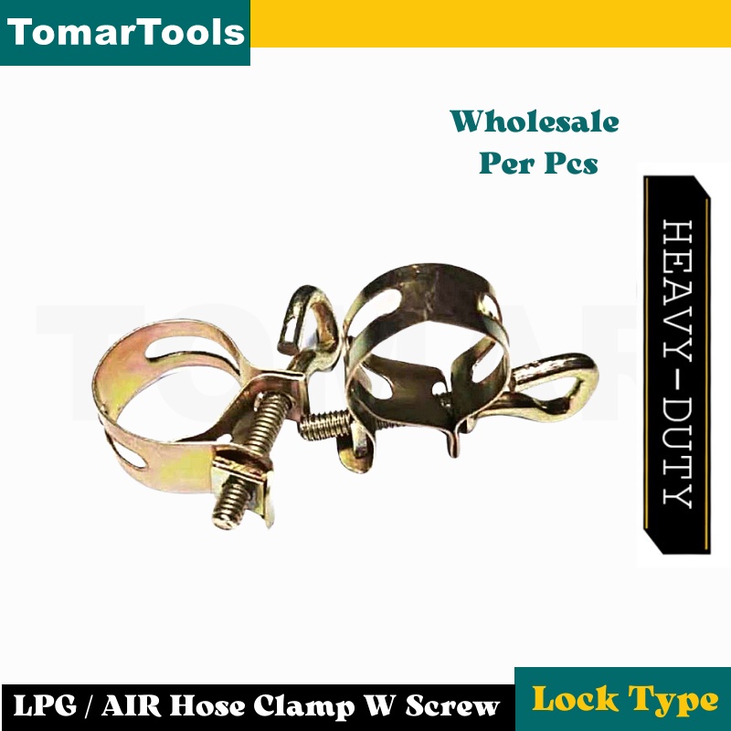 LPG / AIR Hose Clamp 1/2" With Screw Lock Type Heavy Duty Shopee