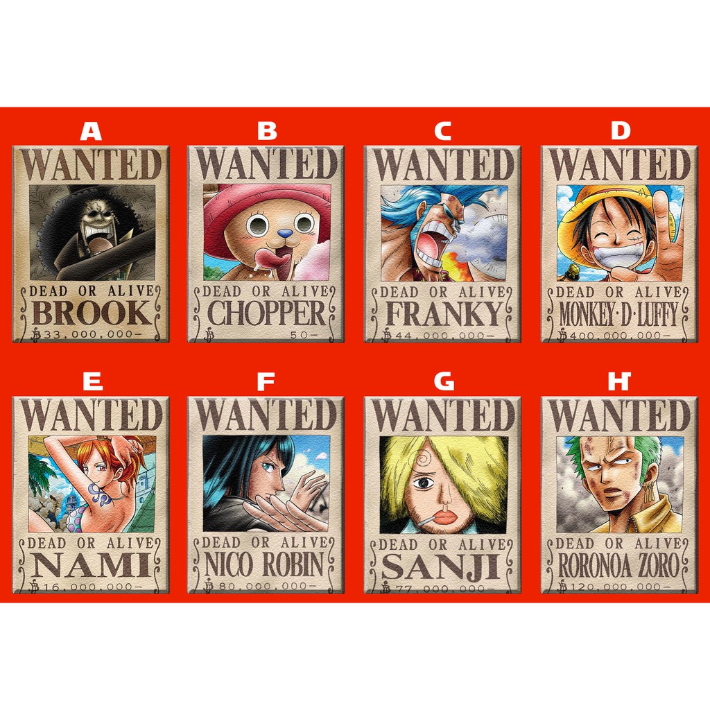 One Piece Ref Magnet Collectible Wanted Poster Anime Shopee Philippines