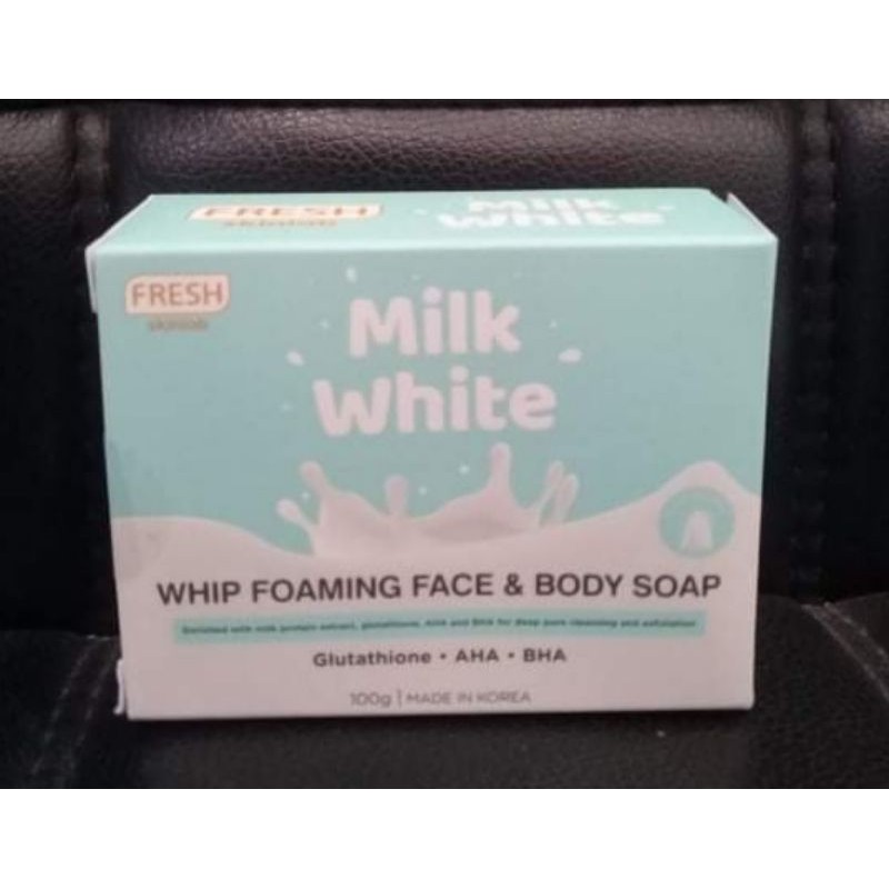 fresh milk white whip foaming soap