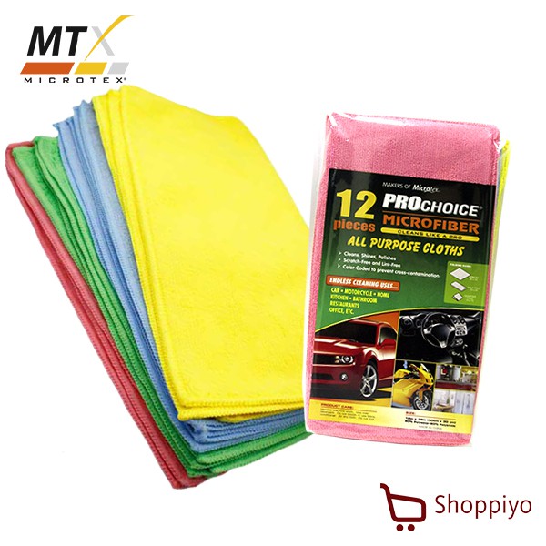 Microtex MTX Prochoice Microfiber All Purpose Cloth 12 pcs Shopee