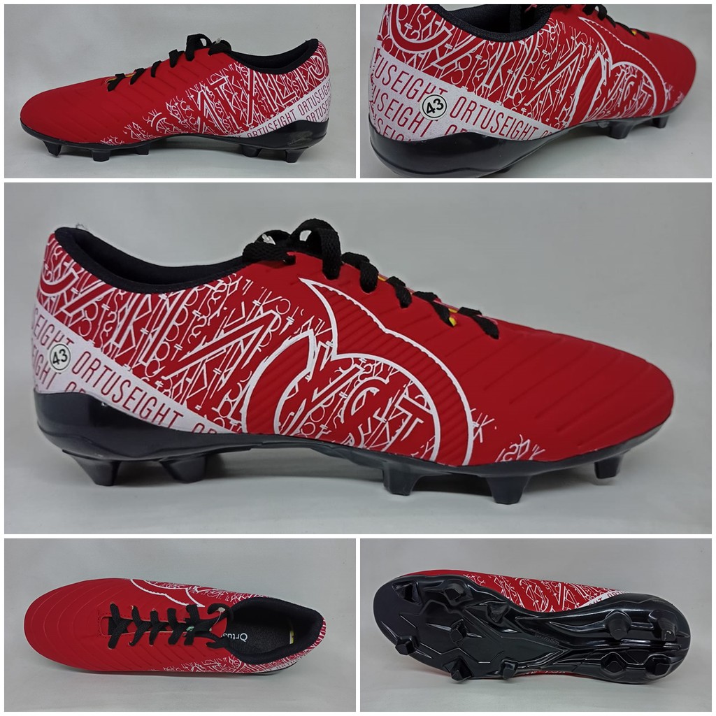 Adult ortus eight Soccer Shoes Red And White Shopee Philippines