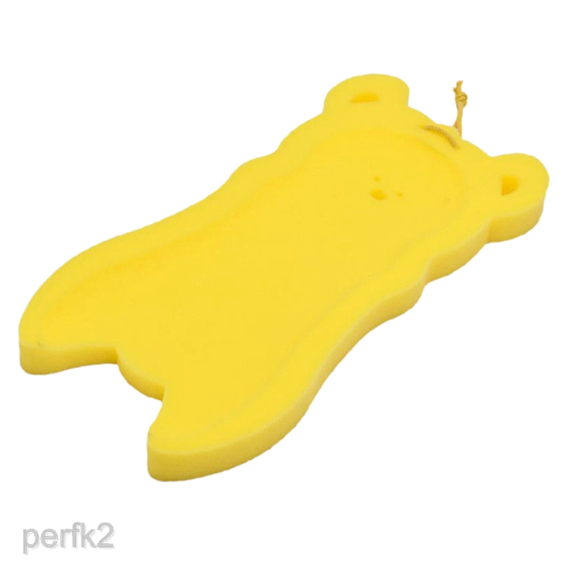 yellow baby bath sponge