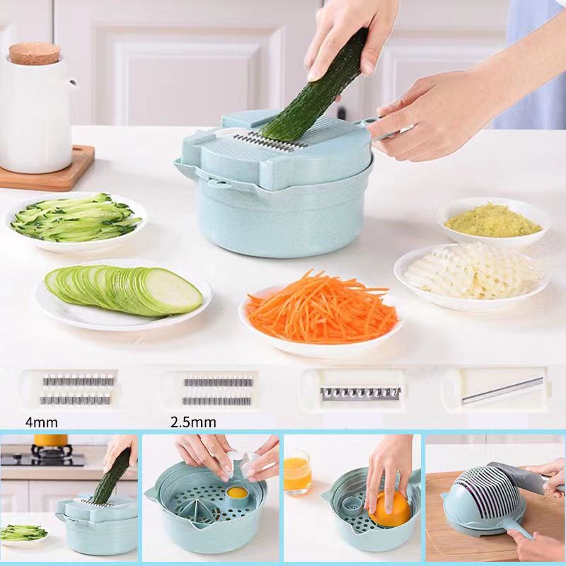 9 In 1 Multifunction Chopper Easy Food Slicer Vegetable Cutter 