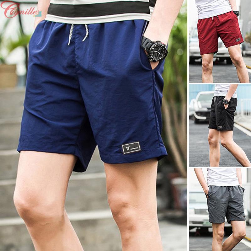 men's shorts elastic waistband drawstring
