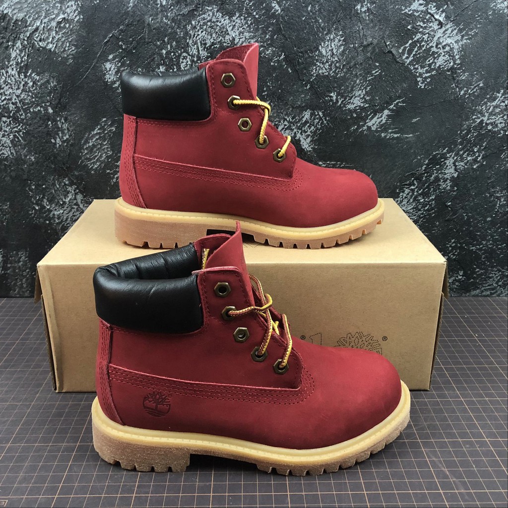 timberland red laces