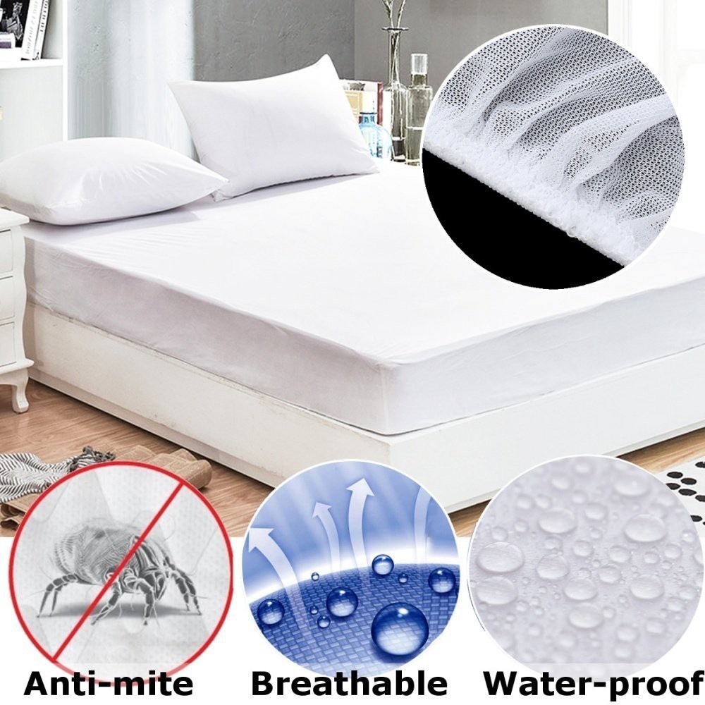 Waterproof Mattress Protector Bed Cover Soft Hypoallergenic Shopee Philippines