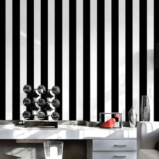 Celina Home Living 10M*45CM PVC Self Adhesive Black White Design Wallpaper Home Decor Sticker