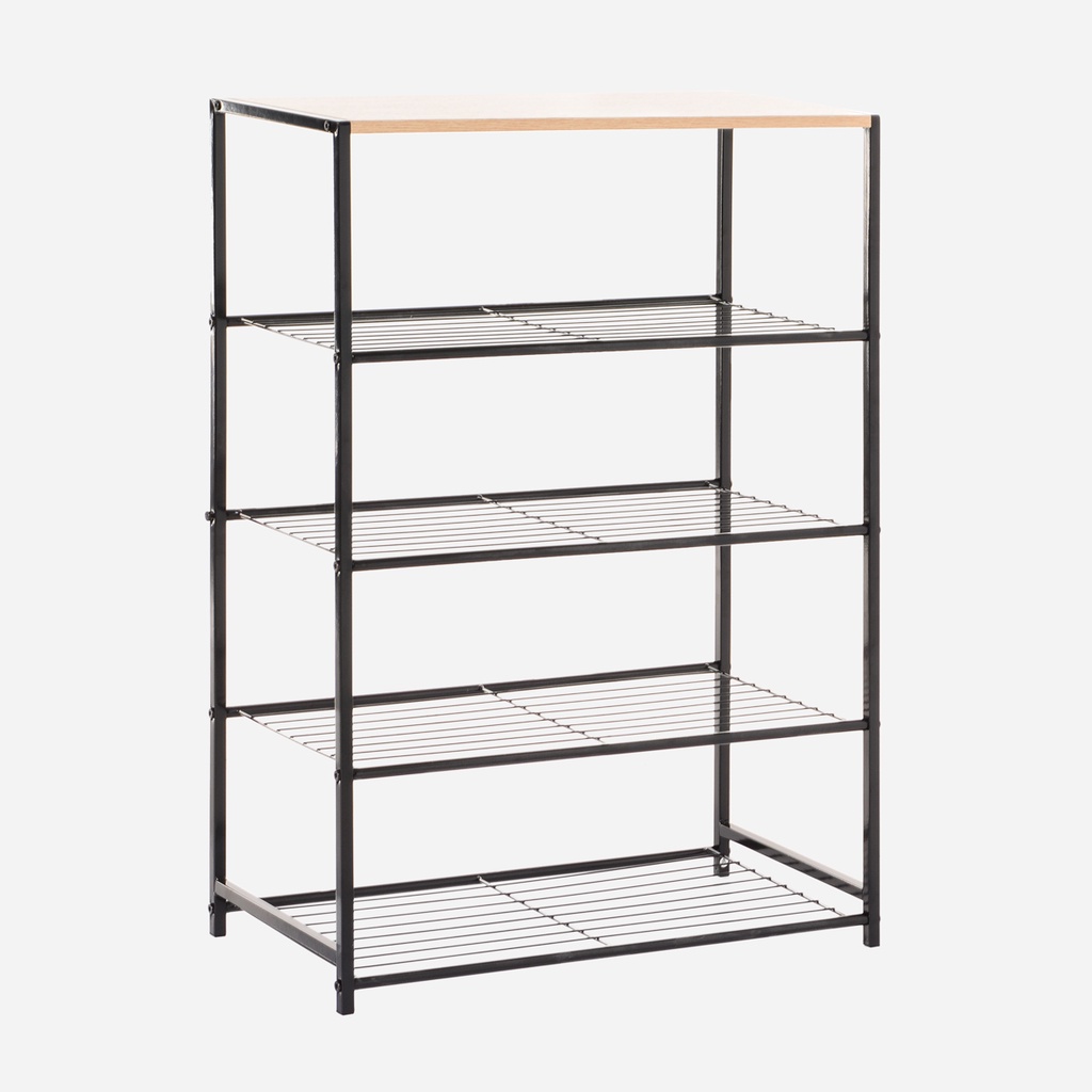 Ace Hardware 5tier Shoe Rack with Wooden Shelf Shopee Philippines