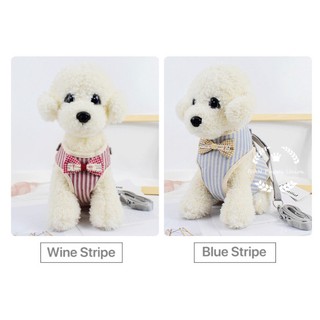 [Pet Shop]Dog Cat 100% Cotton Adjustable Harness w/ Leash (S/M/L) #1
