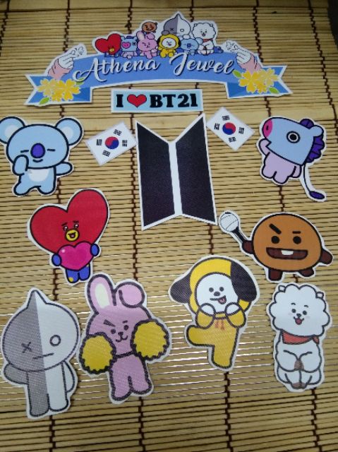 bts bt21 set cake topper emoji shopee philippines