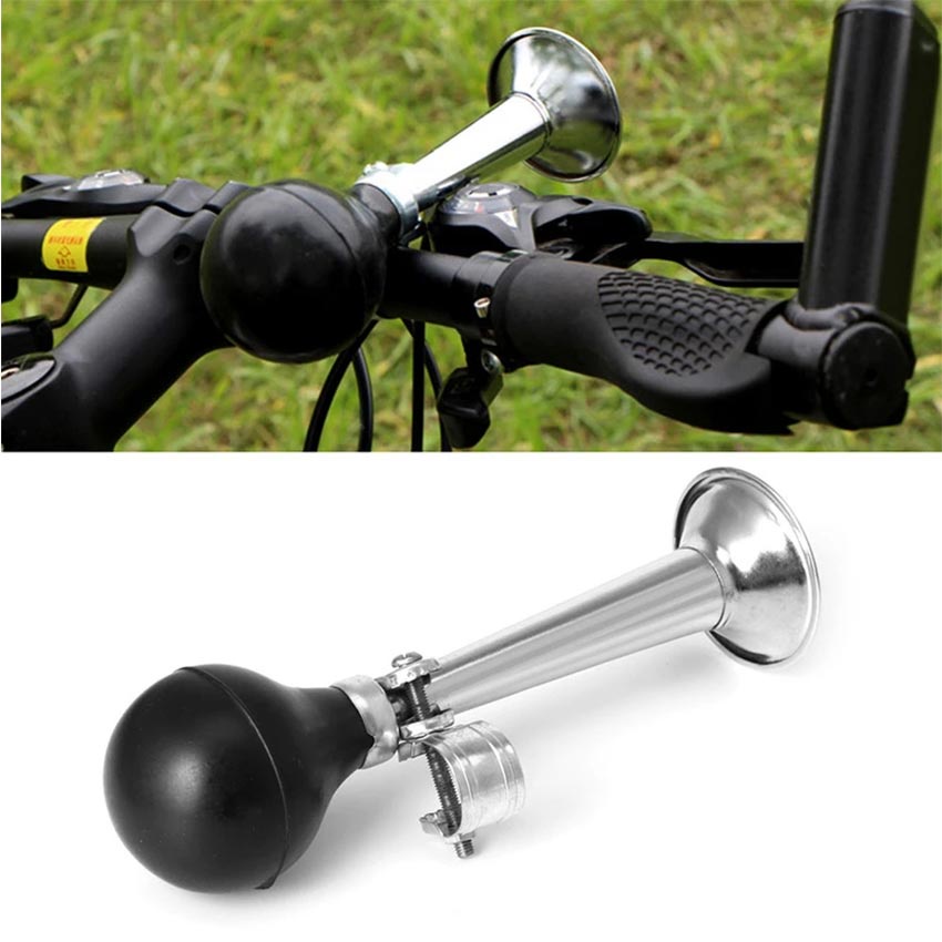 Papamsy Bicycle Air Horn Bicycle Alarm Retro Metal Air Horn Bell Safety Accessories 