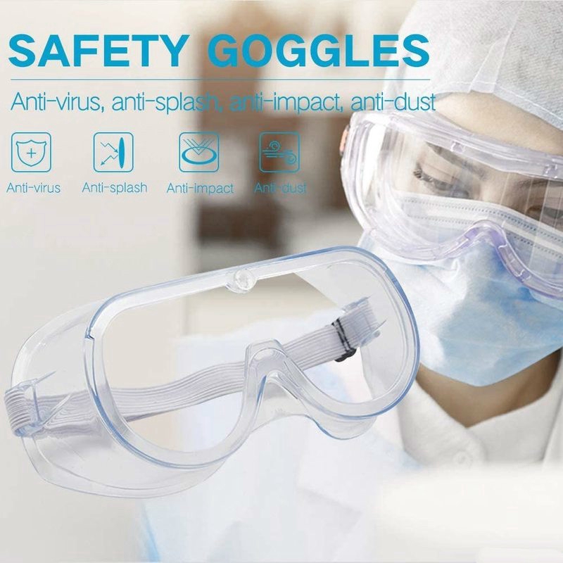 Safety Goggles Crystal Clear &amp; Anti-Fog Design Adjustable 