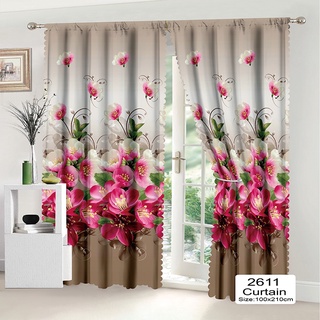 Pink elegance 1PC New Curtina 110x210cm Design Curtain For Window Door Room Home Decoration(No Ring #3