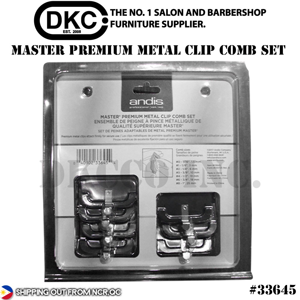 andis master premium metal clip comb set