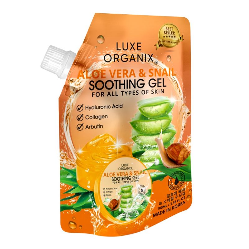 Luxe Organix Aloe Vera And Snail Soothing Gel 100ml Authentic Shopee